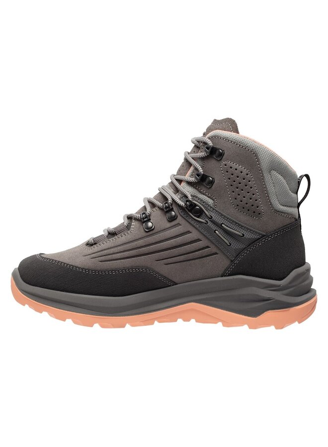 Grisport Overland Mid grijs roze wandelschoenen uni