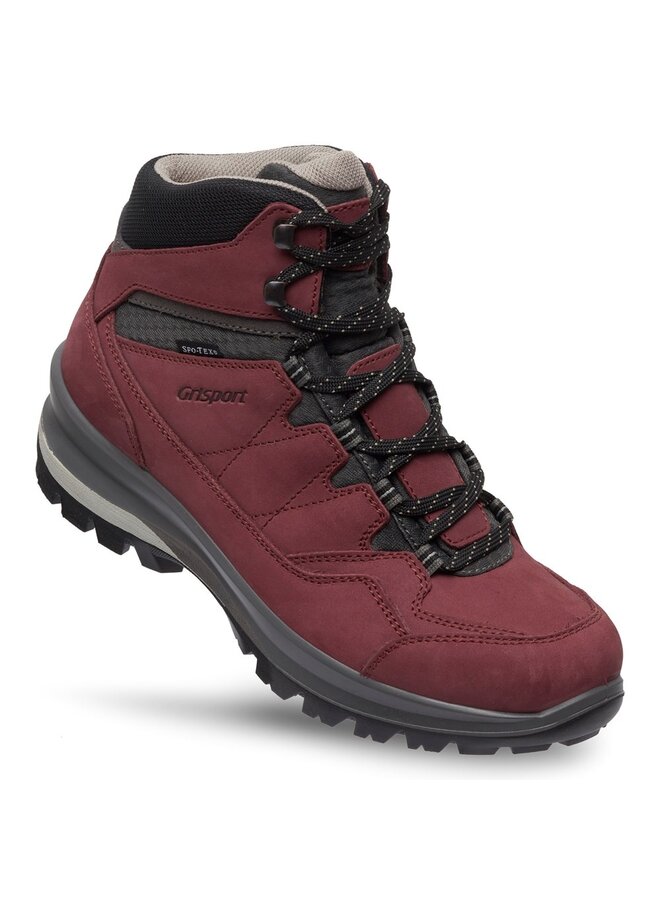 Grisport Bari Mid bordeaux wandelschoenen dames (a)
