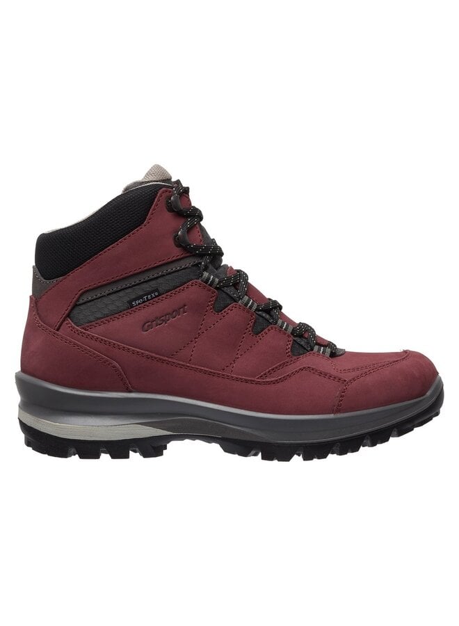 Grisport Bari Mid bordeaux wandelschoenen dames (a)