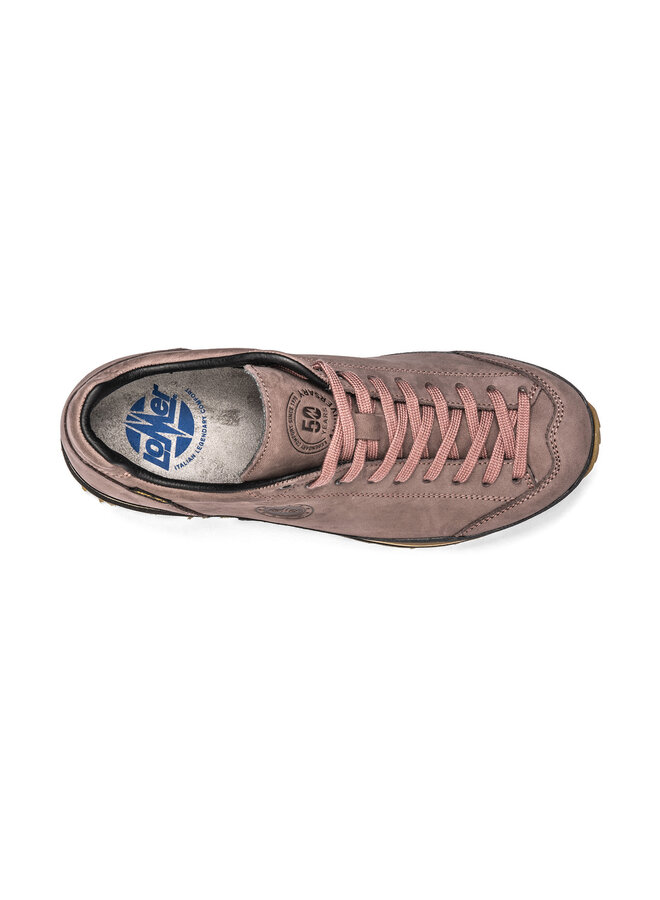 Lomer Bio Naturale low mtx bruin roze wandelschoenen dames