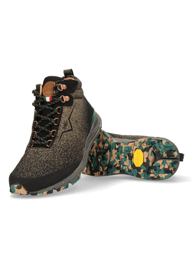 Lomer Spider Mid Ultra MTX zwart geel wandelschoenen uni