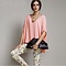 The New Autumn 2014 Womens Solid Color Sheer Chiffon 1/2 Length Sleeve Shirts Hotsale