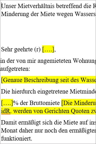 Musterbrief mietminderung lärmbelästigung