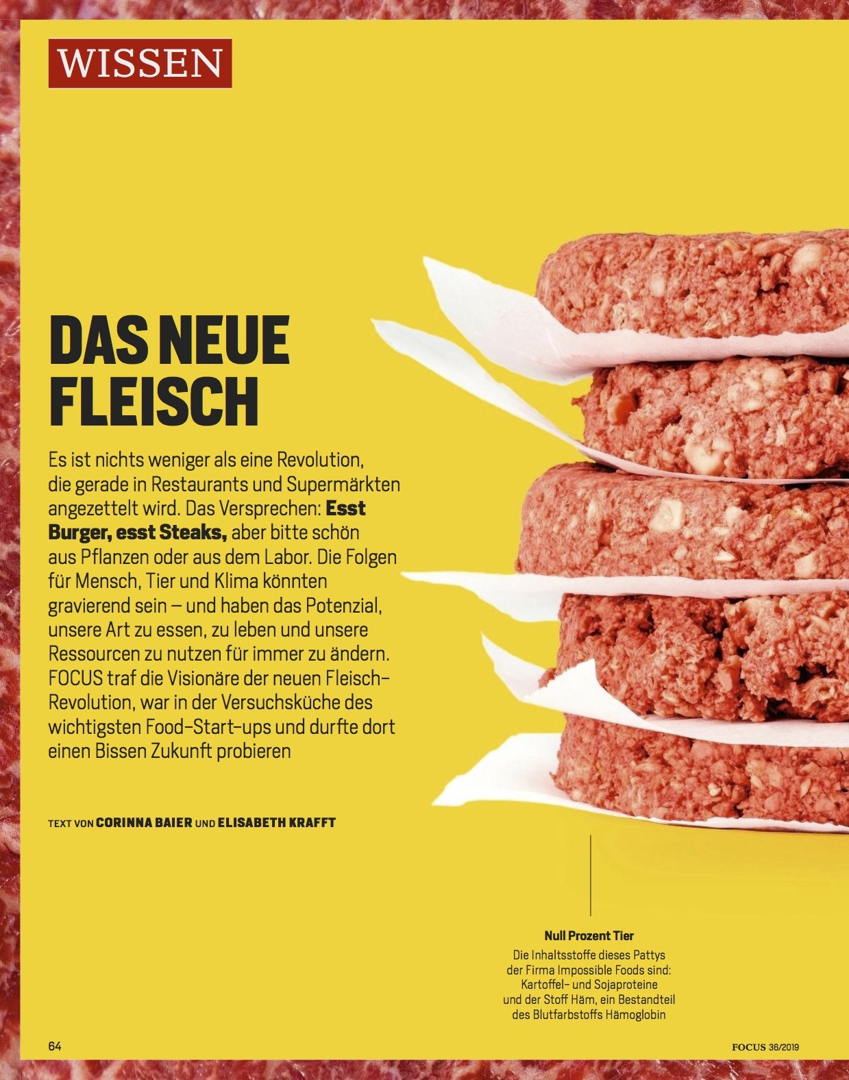 FOCUS Magazin FOCUS Magazin - Das neue Fleisch