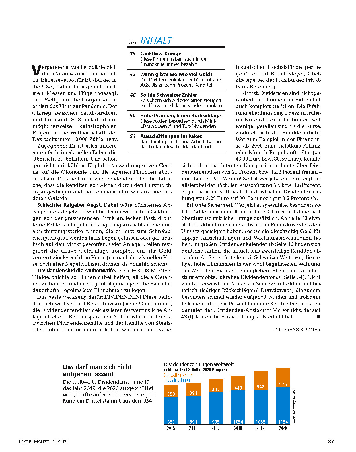 Focus Money Die Sichersten Dividendenaktien Der Welt Focus Online Pdf Shop