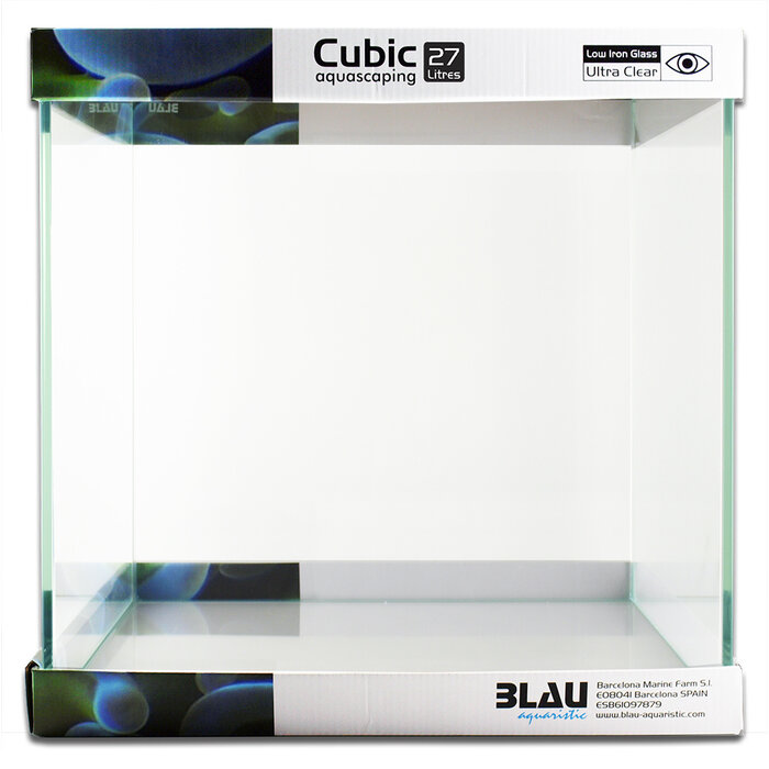 BLAU aquaristic BLAU cubic aquascaping 27L