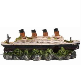 Titanic with airstone - 39x11x17 cm