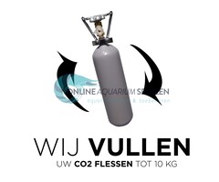 Onlineaquarium spullen Filling CO2 bottle