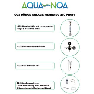 Aqua-Noa CO2 Set 200 nachfüllbar Profi (M)