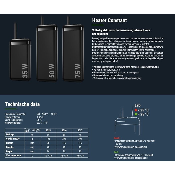 Dennerle Dennerle nano heater constant 35W