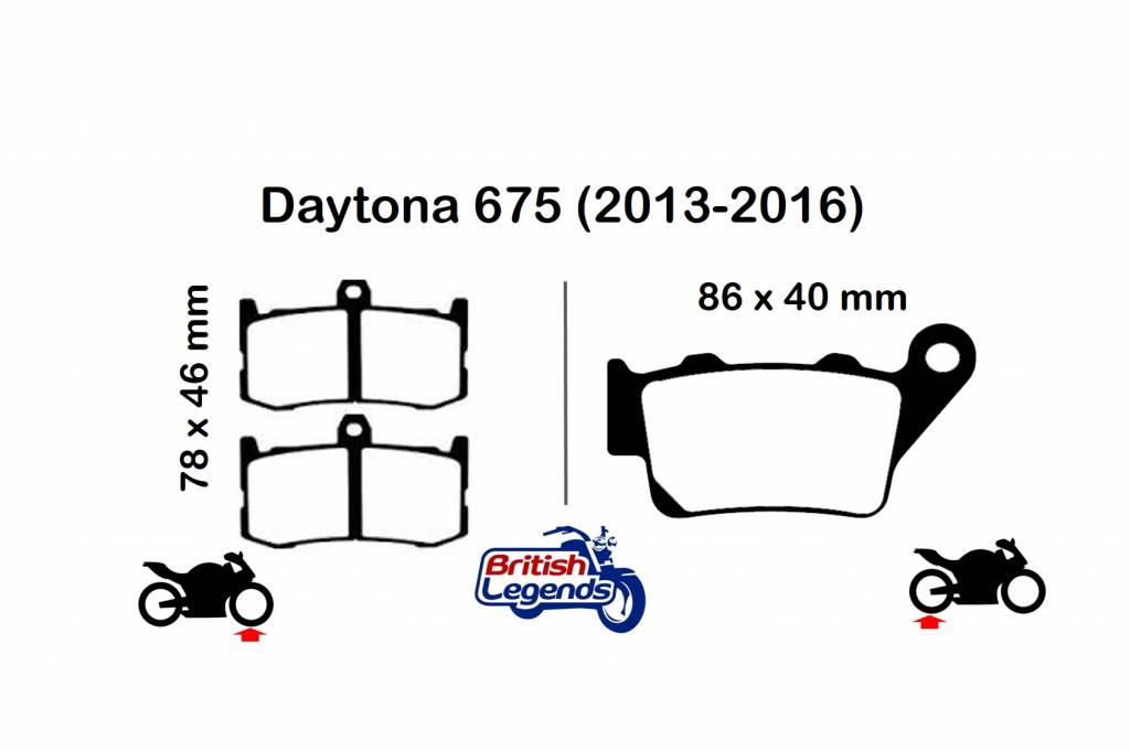 Sintered Brake Pads for Triumph Daytona 675