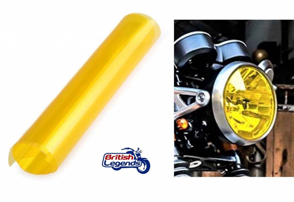 High-Resistance Yellow Headlight Film for a Retro Look
