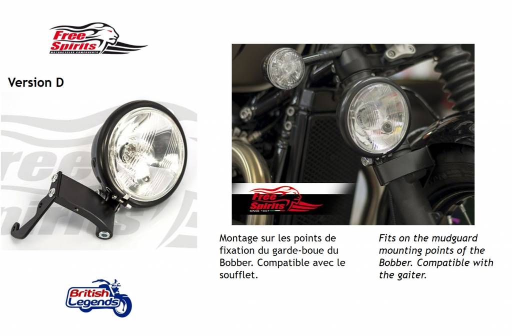 Phare Additionnel Kit Complet pour Triumph Twins