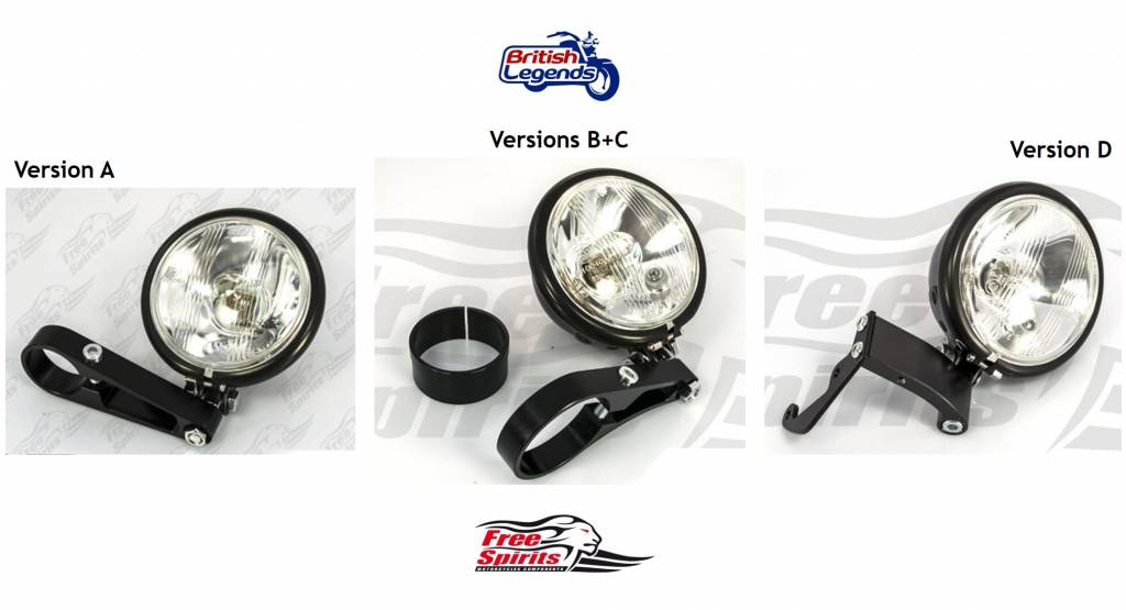 Phare Additionnel Kit Complet pour Triumph Twins