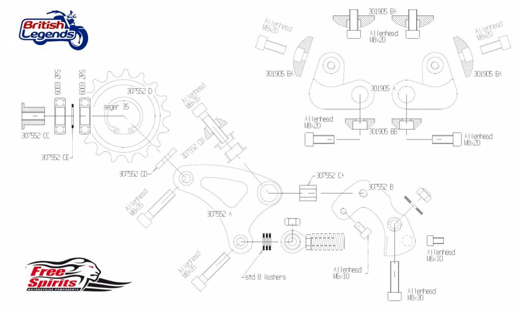 Kit para levantar la parte trasera de los Twins 900/1200