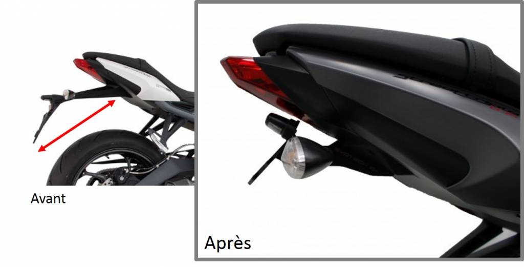 Kit Arrière Court pour Triumph Street Triple