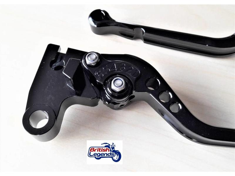 Levier CNC Long Noir Pour Triumph Speed Triple 1050 (2008-2020) - Full Black - Neuf - Fabriqué En France