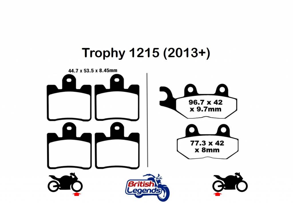 Plaquettes Sintérisées "HH" Triumph Trophy 1215