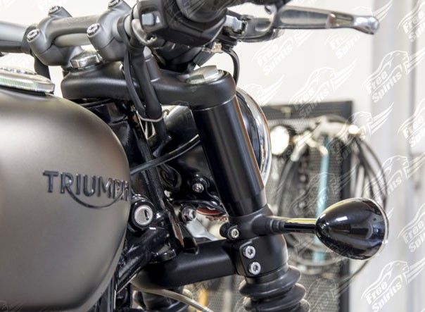 Black Alloy Fork Sleeves for Triumph Twins