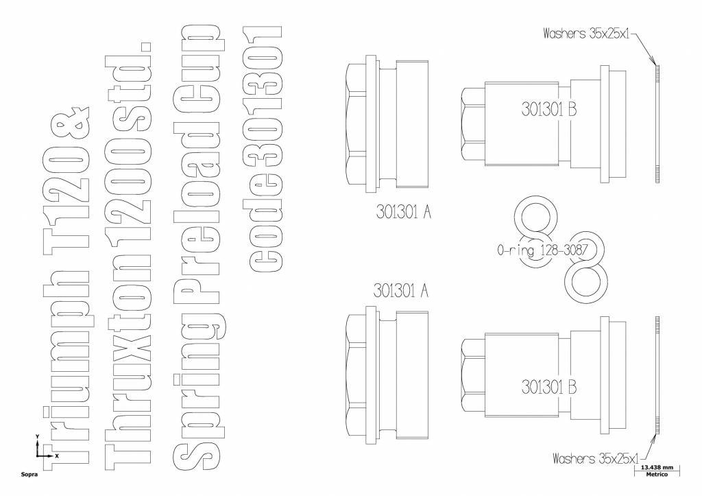 Fork Preload Adjuster Kit for Triumph Twins