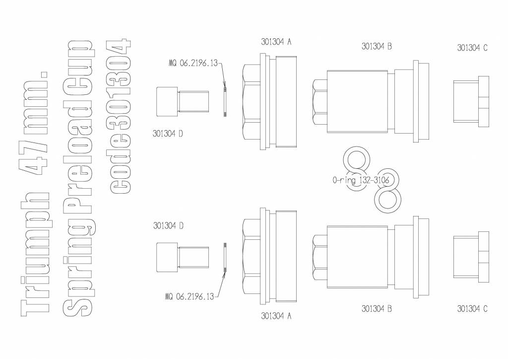 Fork Preload Adjuster Kit for Triumph Twins