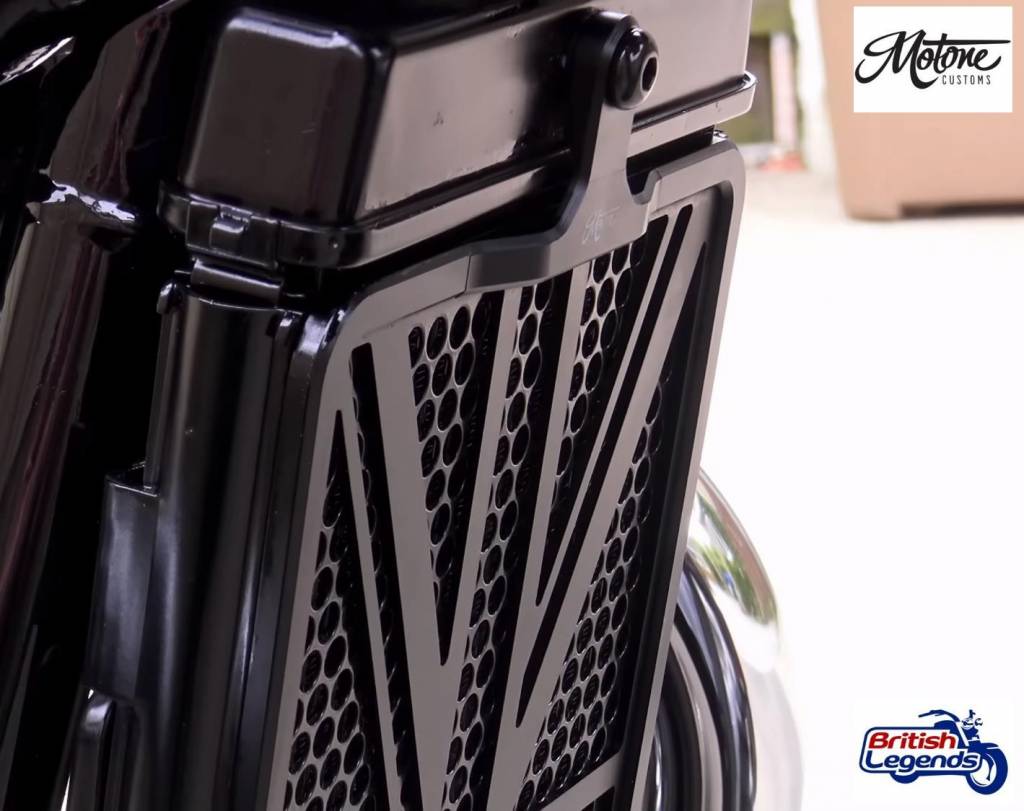 Protección de radiador Union Jack para Triumph