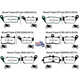 Pastillas sinterizadas para Triumph Street Triple