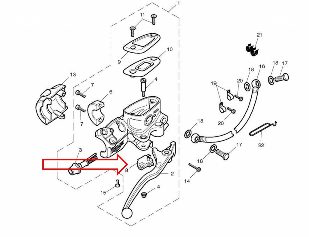 Interruptor de Luz de Freno (Delantero)