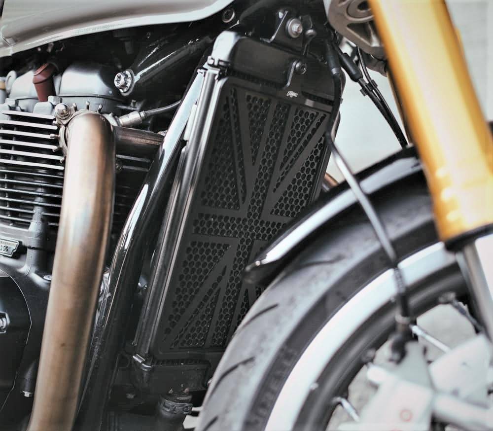Protección de radiador Union Jack para Triumph