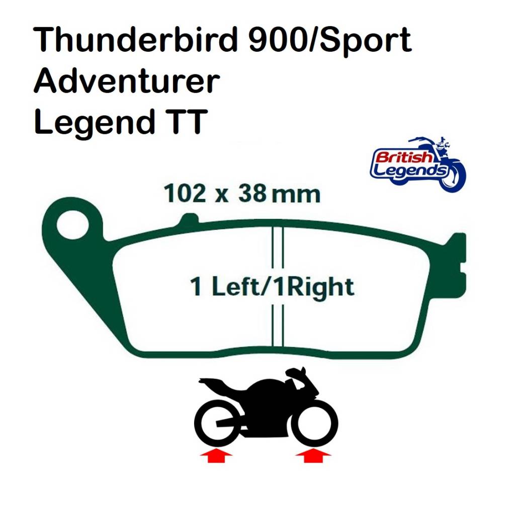 Plaquettes pour Thunderbird 900/Sport, Adventurer, Legend