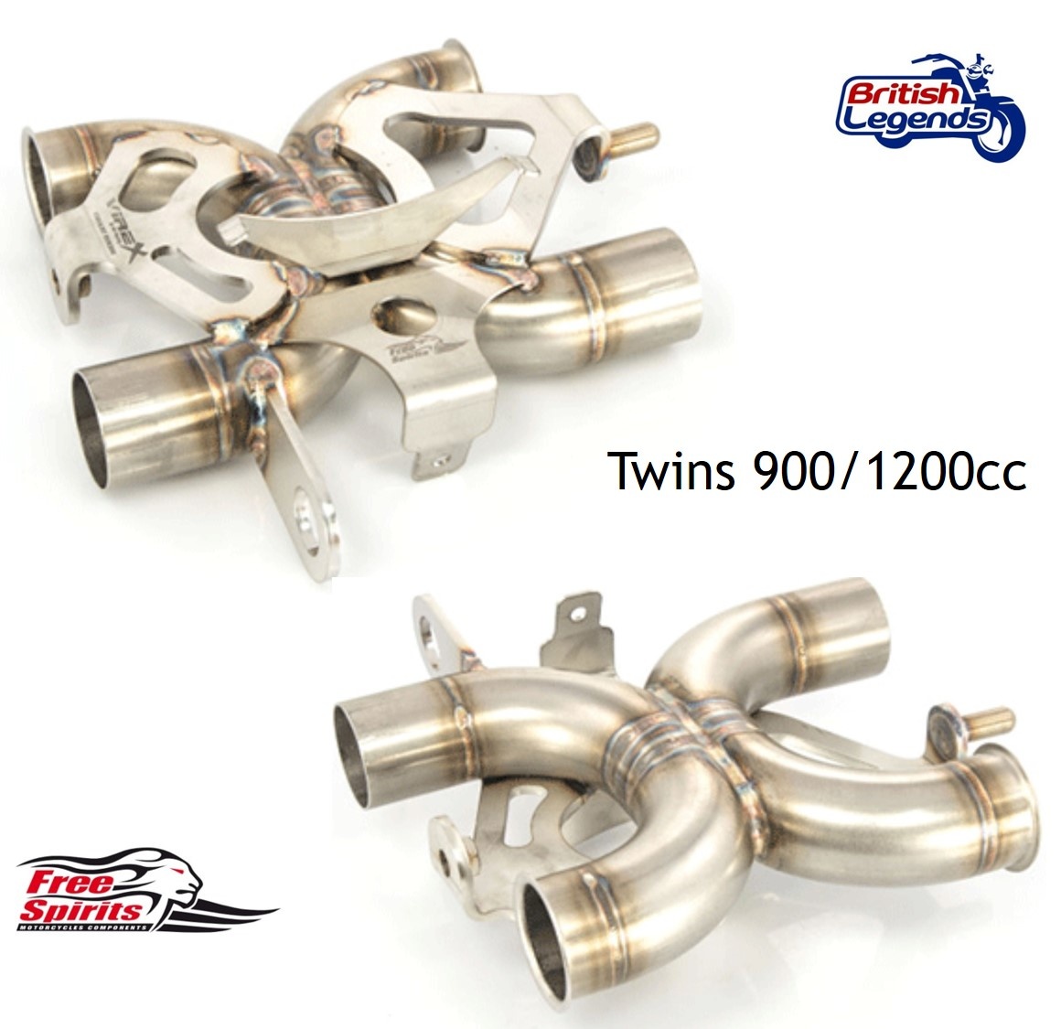 Bypass X-Pipe for Triumph Twins 900/1200cc