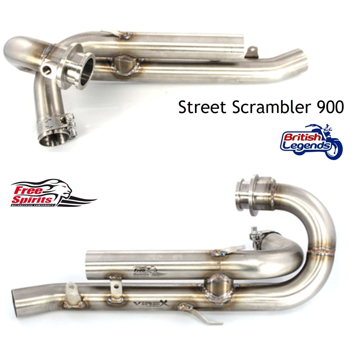 Bypass X-Pipe for Triumph Twins 900/1200cc