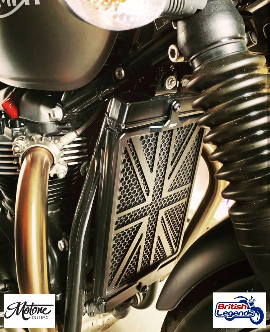 Protección de radiador Union Jack para Triumph