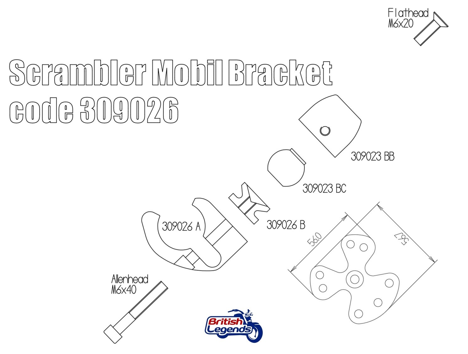 SatNav/GPS Bracket for Triumph Twins