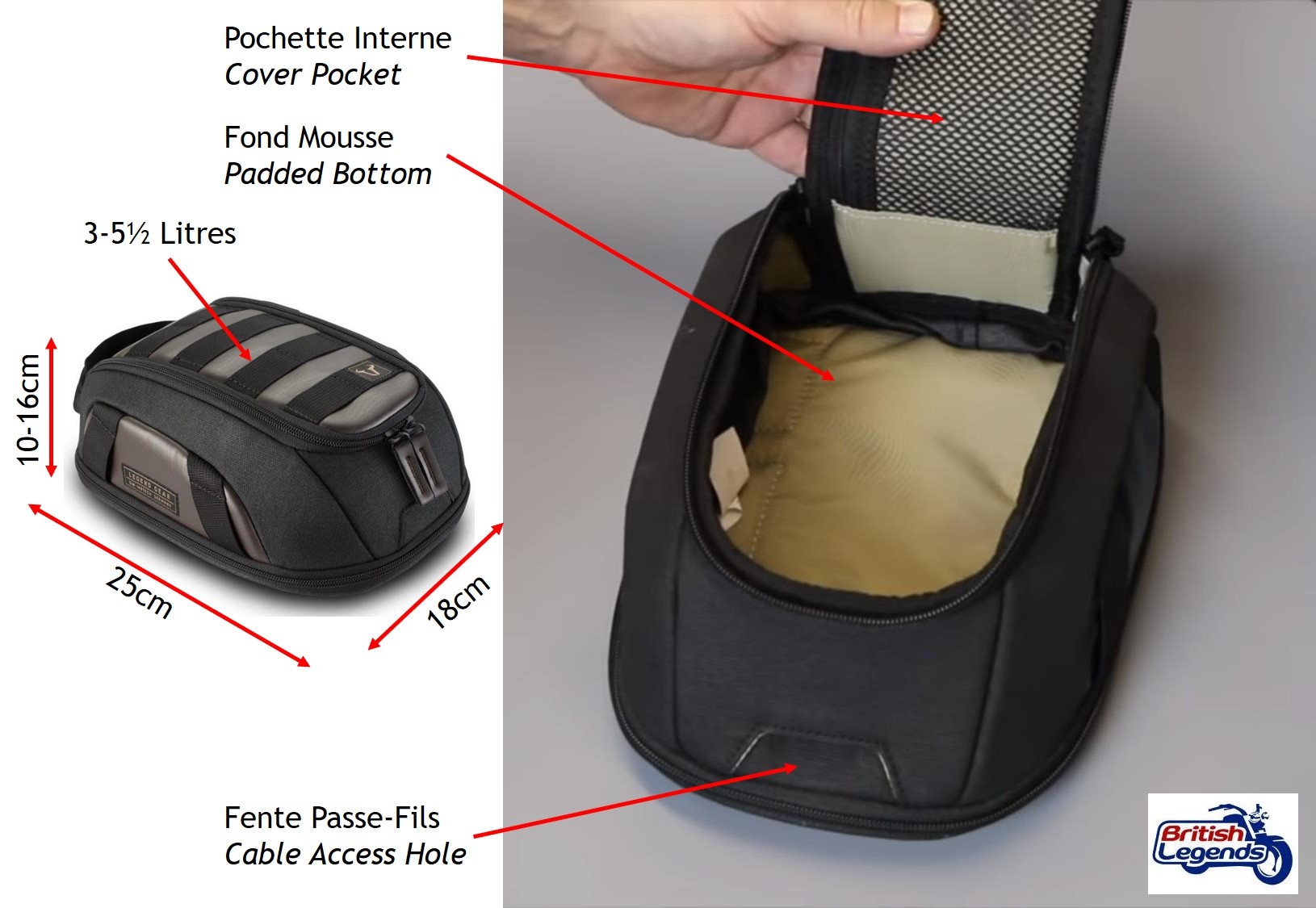 Sacoche de Réservoir avec Fixation Magnétique