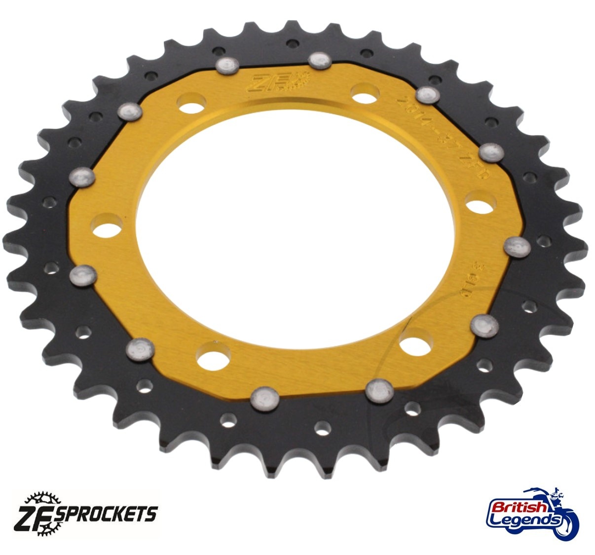 Rueda Trasera Dual-Metal, acabado Gold