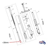 Elevador de horquilla +30mm para Triumph Twin