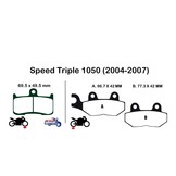 Plaquettes Sintérisées pour Triumph Speed Triple