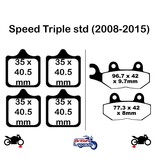 Plaquettes Sintérisées pour Triumph Speed Triple