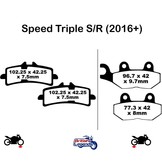 Plaquettes Sintérisées pour Triumph Speed Triple