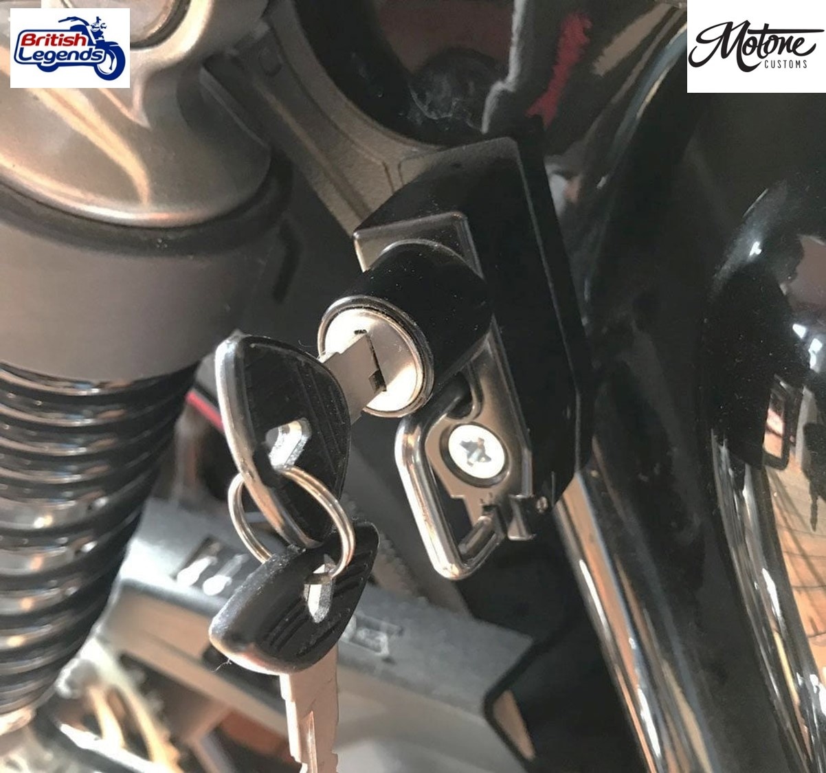 Helmet Safety Lock for Triumph Twins 2016+ (900/1200cc) - British Legends