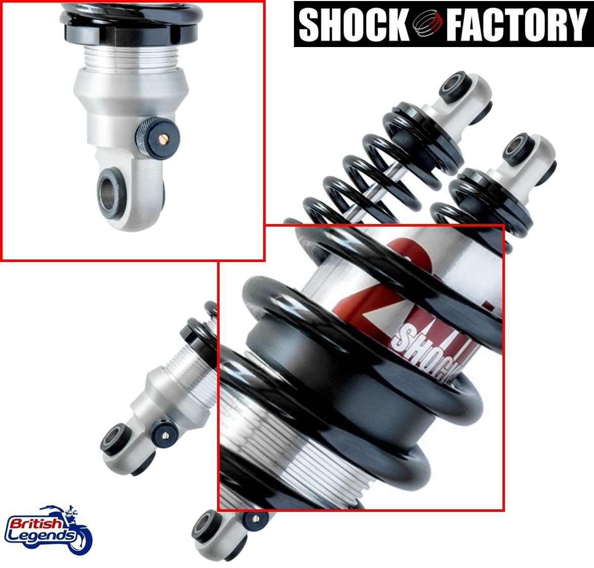 Amortisseurs Shock Factory pour Kawa W650/W800