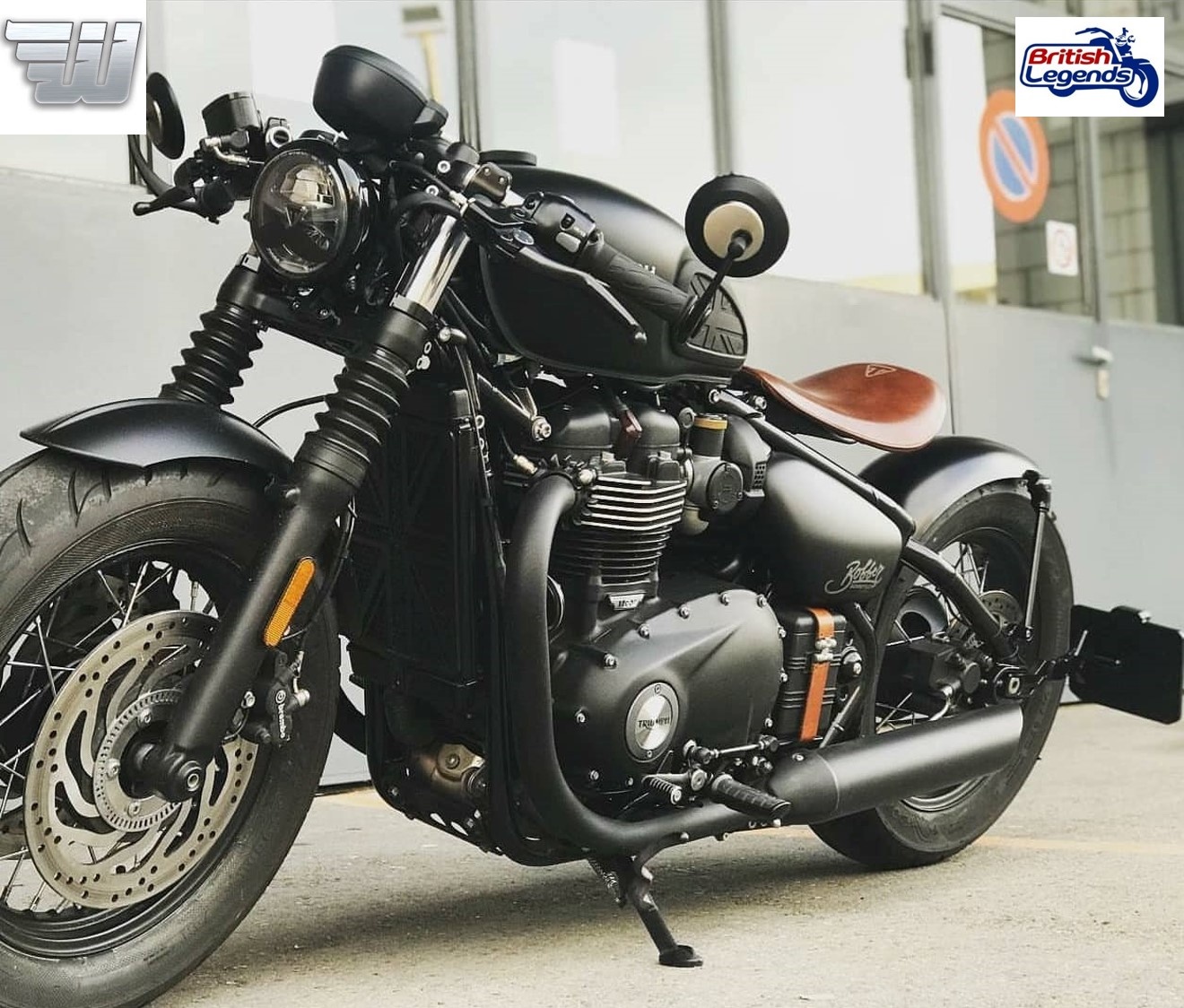 Soporte de placa lateral para Triumph Bobber