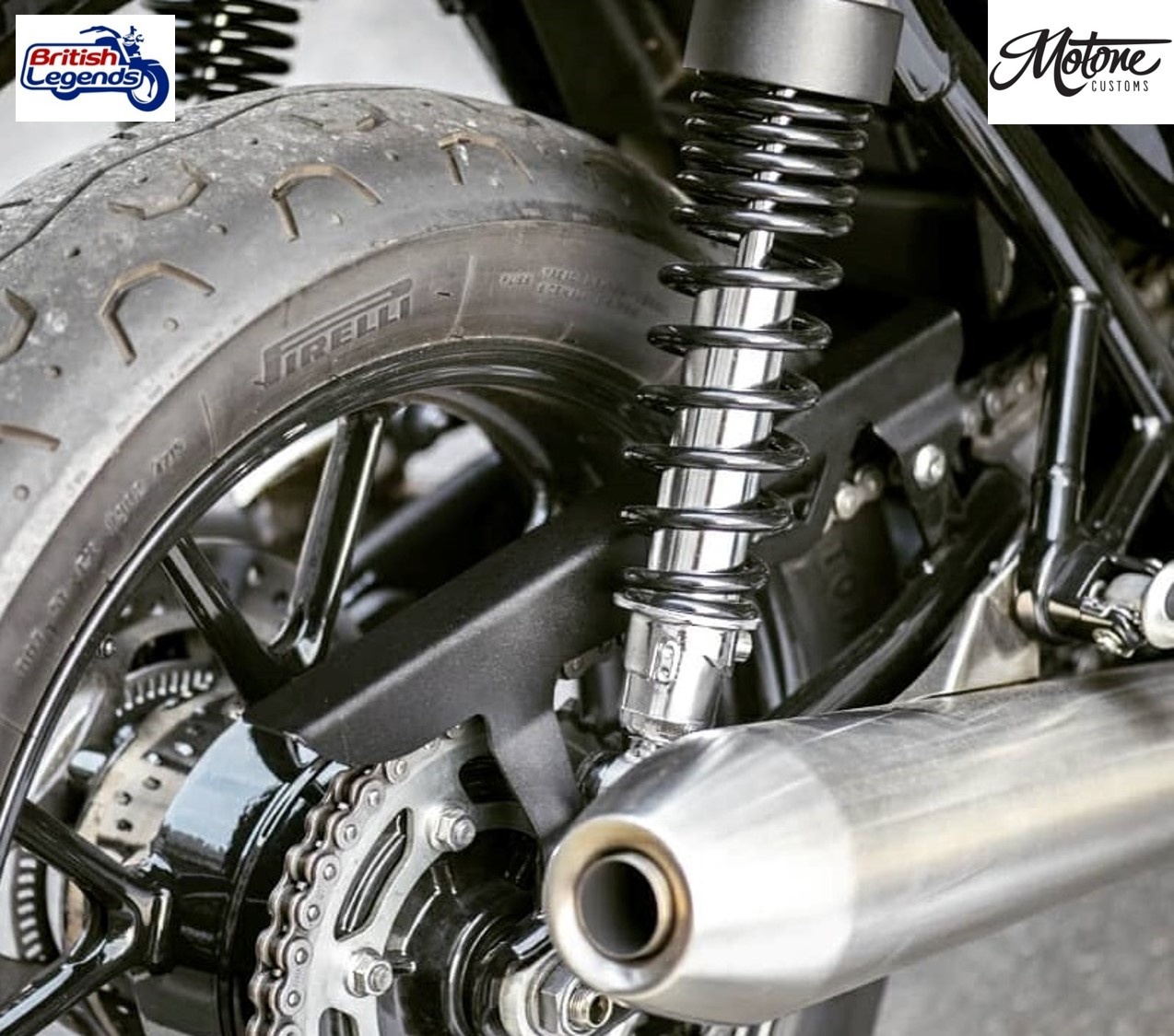 Cubrecadenas de acero inoxidable para Triumph Twins