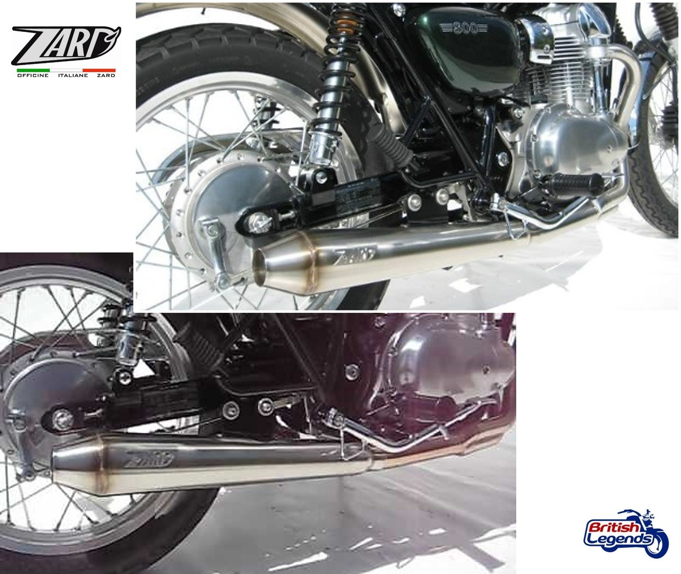 Escape Inox Zard para Kawasaki W800