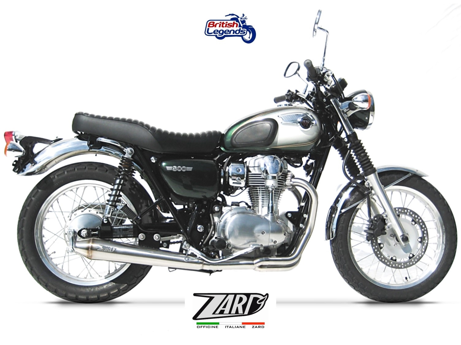 Escape Inox Zard para Kawasaki W800