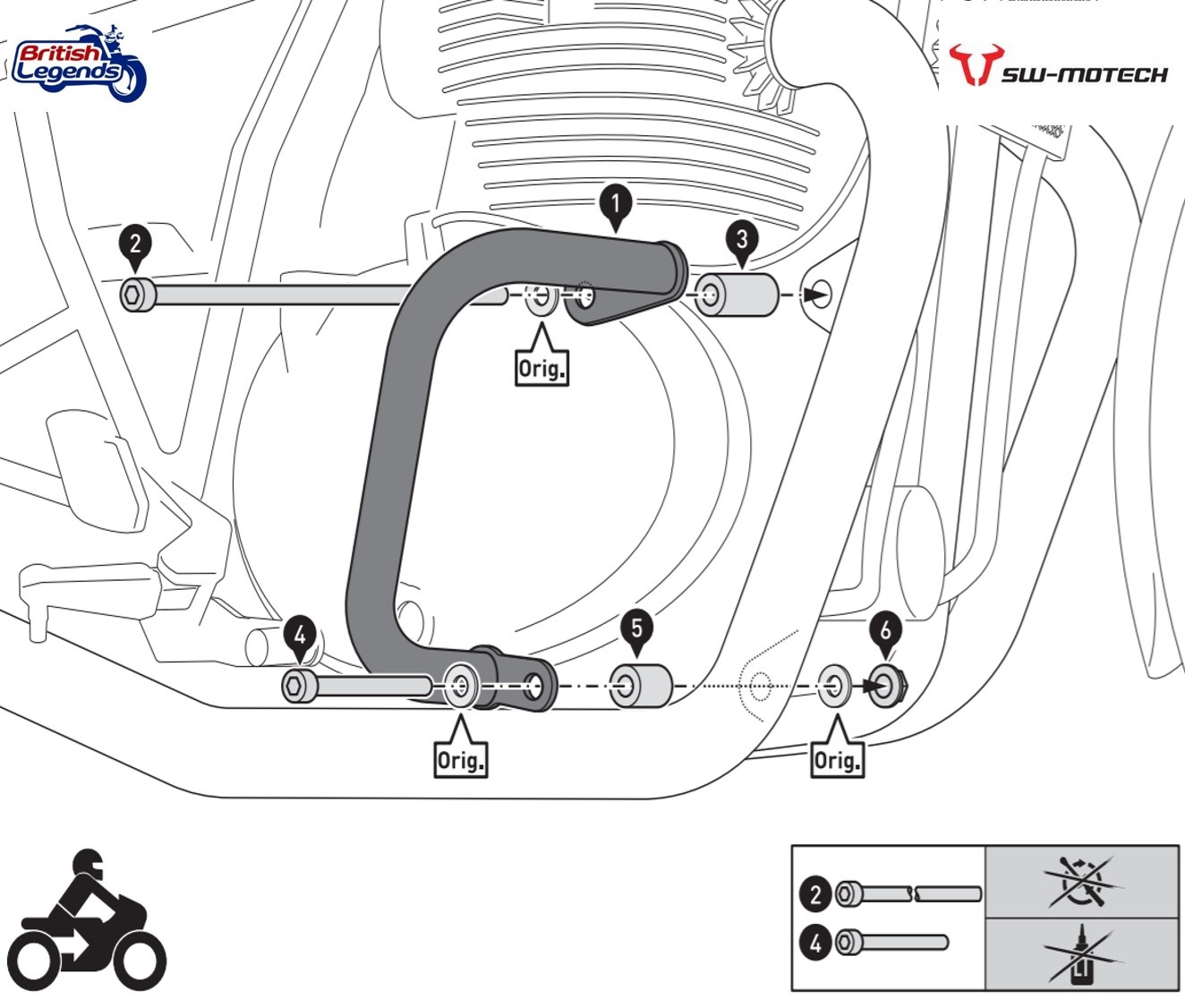 Engine Protection Bars for Royal-Enfield 350/650cc
