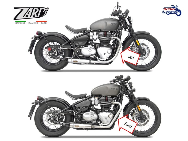 Zard Exhaust System For Triumph Bobber And Bobber Black Triumph Parts