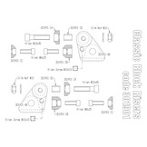 Riser Blocks Kit +35mm for Triumph Twins