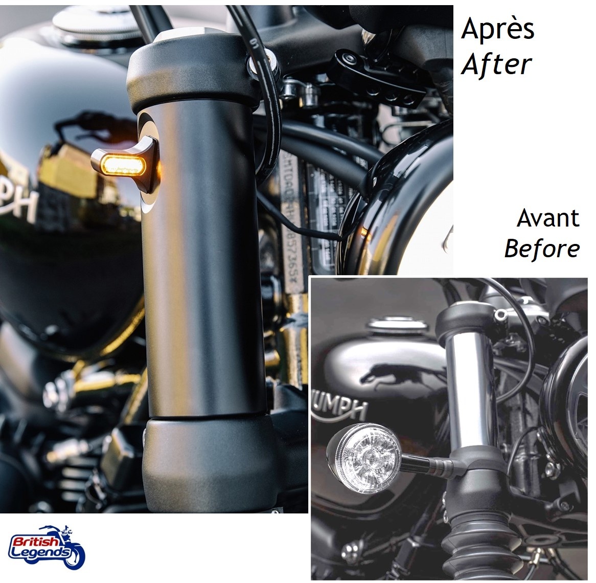 Fourreaux de Fourche avec Clignotants Intégrés